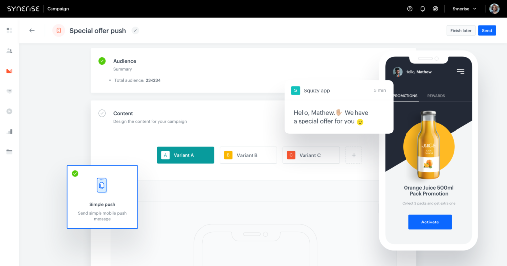 Synerise zarządzanie programami lojalnościowymi