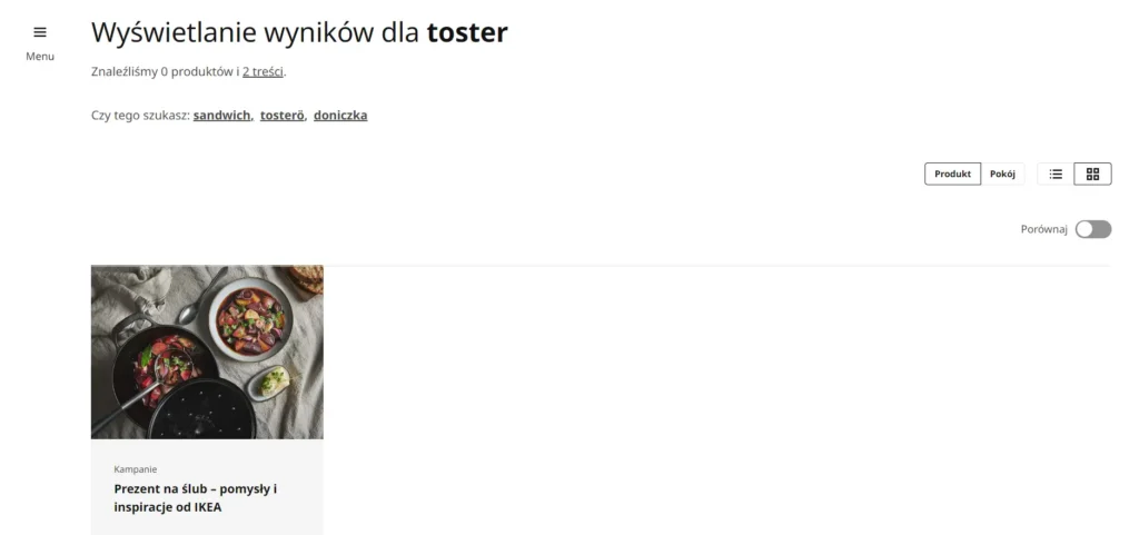 ikea zarządzanie stroną bez wyników