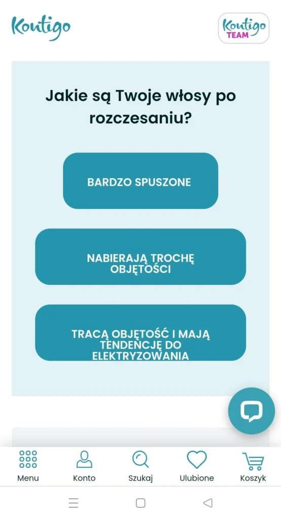 Quiz w sklepie - przykład