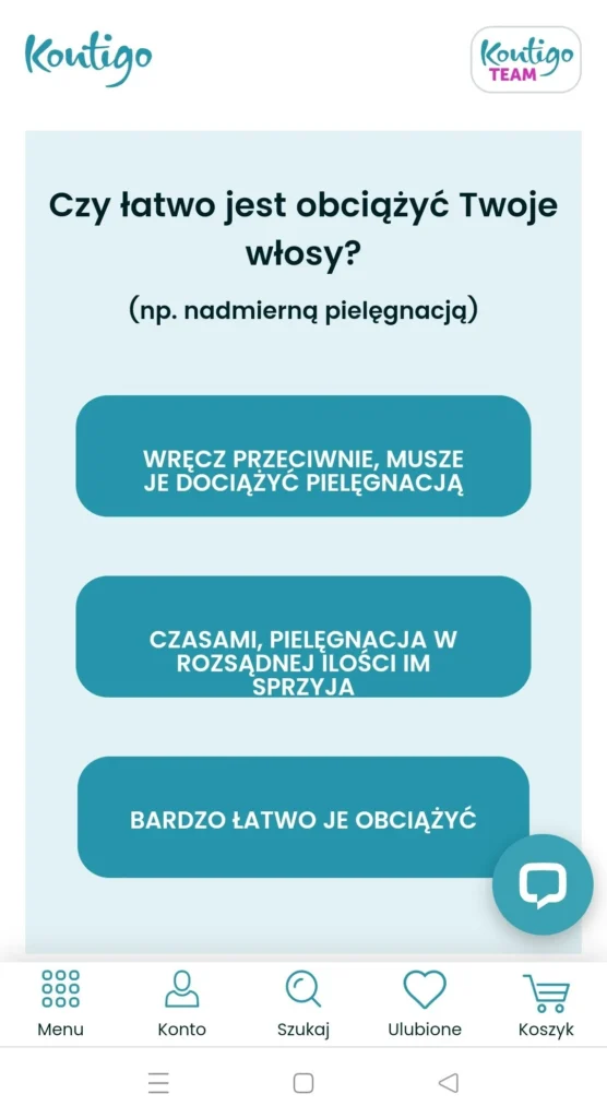 Quiz w sklepie - przykład