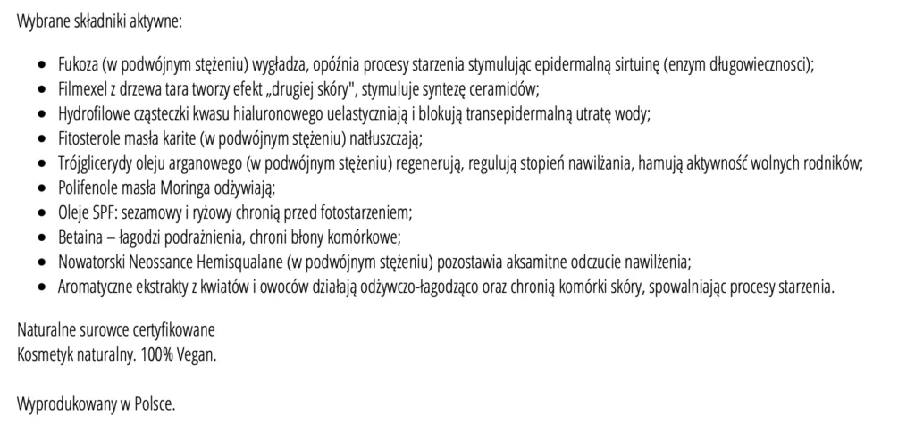 Przykład dla kosmetyków