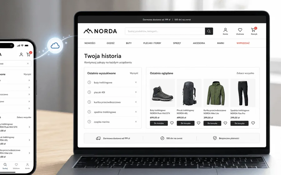 Historia wyszukiwania cross-device