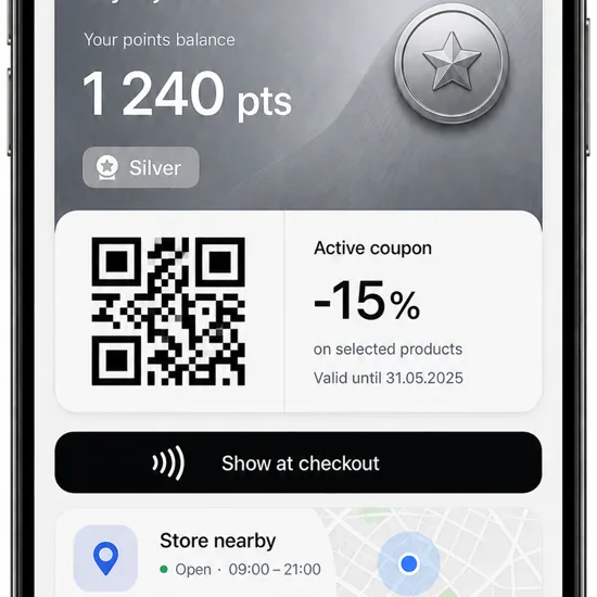 Communication in the program - Mobile Wallet and the app