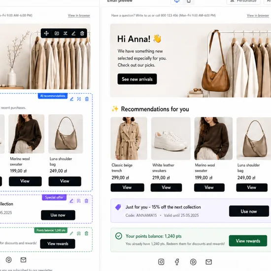 Email marketing with dynamic personalization