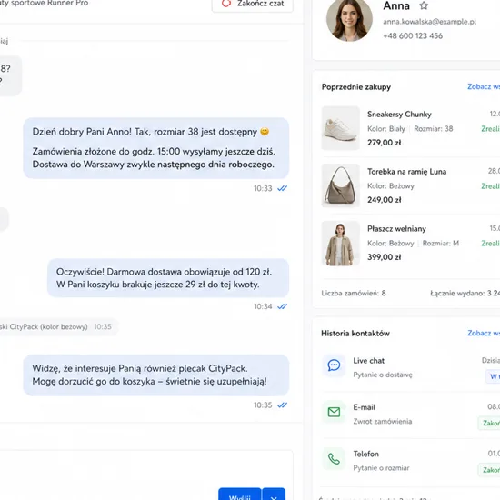 Web Chat z kontekstem behawioralnym