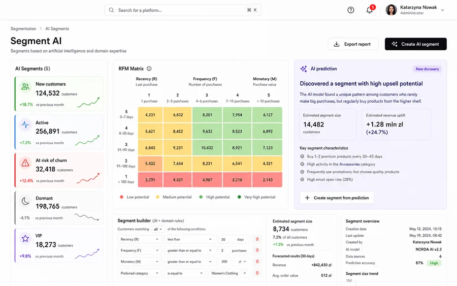 AI-based segmentation