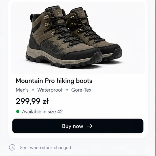 Product back in stock